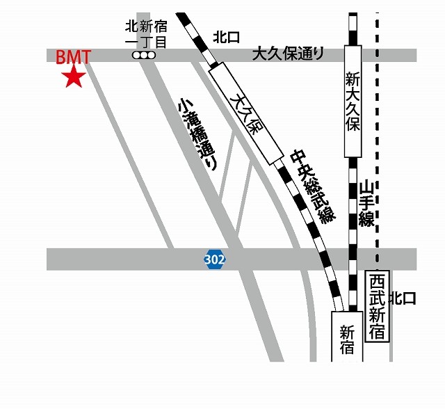 新宿BMT-Bの地図